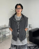 Hens Pigment Hood Zip-Up Vest