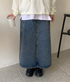 Mecol Denim Cargo Long Skirt