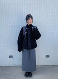 Tuque Stripe Banding Long Skirt