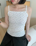 Natsume Embossed Flower Sleeveless Short Sleeve Cardigan Set