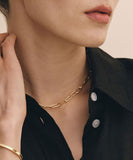 [Premium Plating] H Edition AB Round Tag Chain Necklace