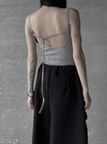 Backless Strap Padded Sleeveless