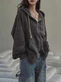 Noxie Pigment Embroidered Two-Way Hood Zip Up