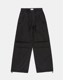 Cotton waist string parachute pants