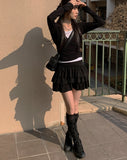 Kyuhi Frill Tiered Mini Skirt
