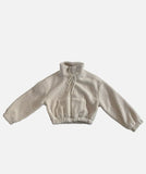 Moko Crop Fluffy Zip-up