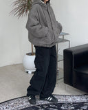 Deuce fleece corduroy hooded jacket