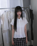 Kure check color matching long skirt