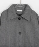 Heln herringbone quilted long coat