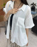 Carder Summer Textured Short Sleeve Shirt