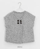 Mebas Double Button Short Sleeve Knit Vest