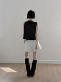 Punched Lace Ruffle Blouse
