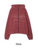 Trini Lettering Knit Hood Zip-Up