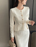 Kime Tweed Peplum Jacket