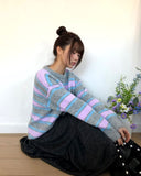 Levain Stripe Mix Round Knit