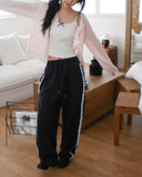 Eder Dot Ribbon Lace Cap Sleeveless