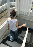 U.S.A CRINKLE SLEEVELESS