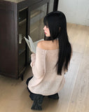 Pumi Round Neck See-Through Long Sleeve Knit