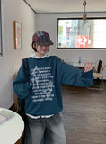 [unisex] Toyde Lettering Over Sweatshirt