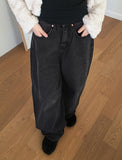 Leone Mega Balloon Fit Long Wide Denim Pants