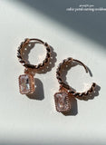 Ola cubic pearl earring necklace
