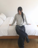 Essen Slab Washing Curve Mega Balloon Denim Pants