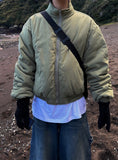 Trimming shirring MA-1 padding