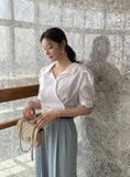 Oberlin Pin-Tuck Wrap Blouse