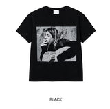 Grunge Vintage Photo Print Short Sleeve T-shirt