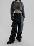 Dooy Wide Leather Cargo Pants