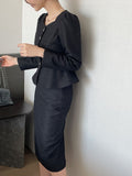 Anibelle Heartneck Tweed Peplum Jacket