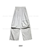 Front pocket balloon nylon pants
