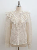 Revcell Ruffle Lace PuffBlouse (Sleeveless Set)