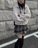 Jad mink fur zip-up