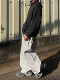 Snap Wide Dirty White Denim