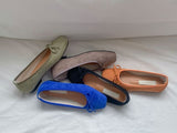 Tsumu Suede Ribbon Flat Shoes