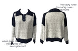 Mixed collar knit