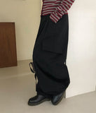 Bemolt Cotton Banding Cargo Balloon Wide Pants