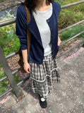 Natini Lace Check Midi Skirt