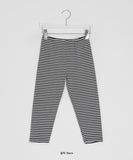 Mimi Stripe Layered Three Quarter Leggings Pants