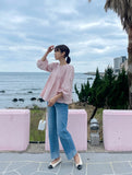 Meringue pintuck shirred blouse
