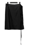 Button see-through wrap skirt
