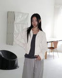 [MADE] Nicho Rivet Stud Collar Two Way Cotton Zip-Up