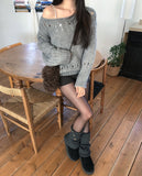 Chewy Shearling Fur Toggle Crossbody Bag