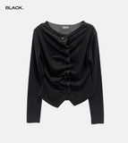 Front frill cardigan
