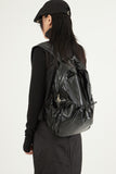 Casual metal glossy backpack