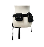 Button Strap Multi Pocket Belt Bag