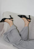 RAW-CUTTING RIVET SWEAT PANTS