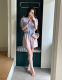 Mailoro Color Matching Tweed Knit Cardigan