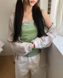 Glitz Summer Pocket See-through Shirt